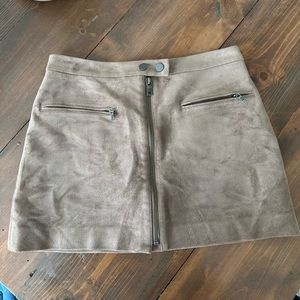 BCBG brown Suede Micro Mini Skirt